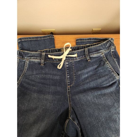 Torrid Distressed elastic waistband and drawstring Jeans Size 2R Pull-on. Measur - Picture 2 of 9